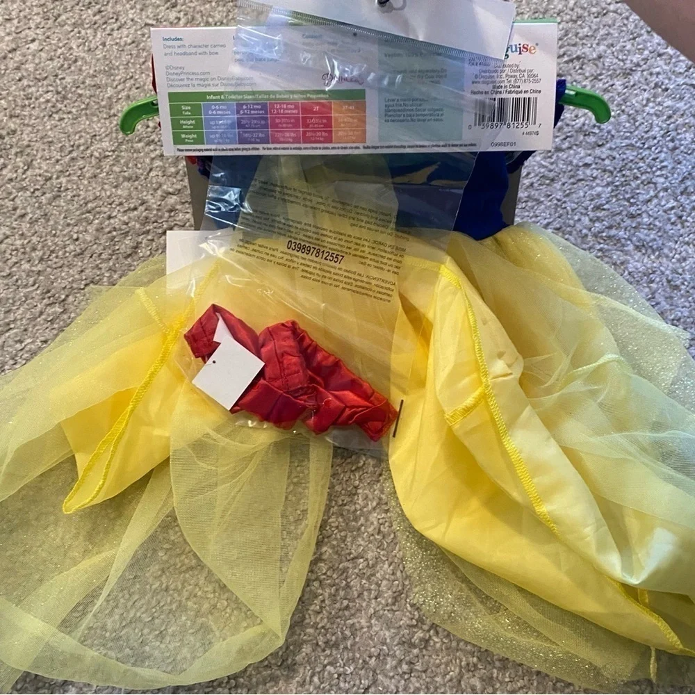 Disney Baby Snow White Costume NEW 2T Large Red Bow Halloween Parks Land World - Picture 5 of 5